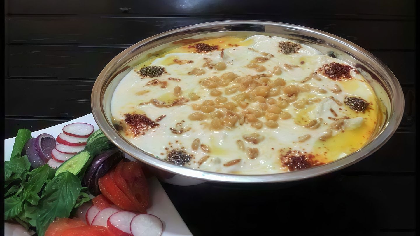 فته حمص بالسمن - وسط