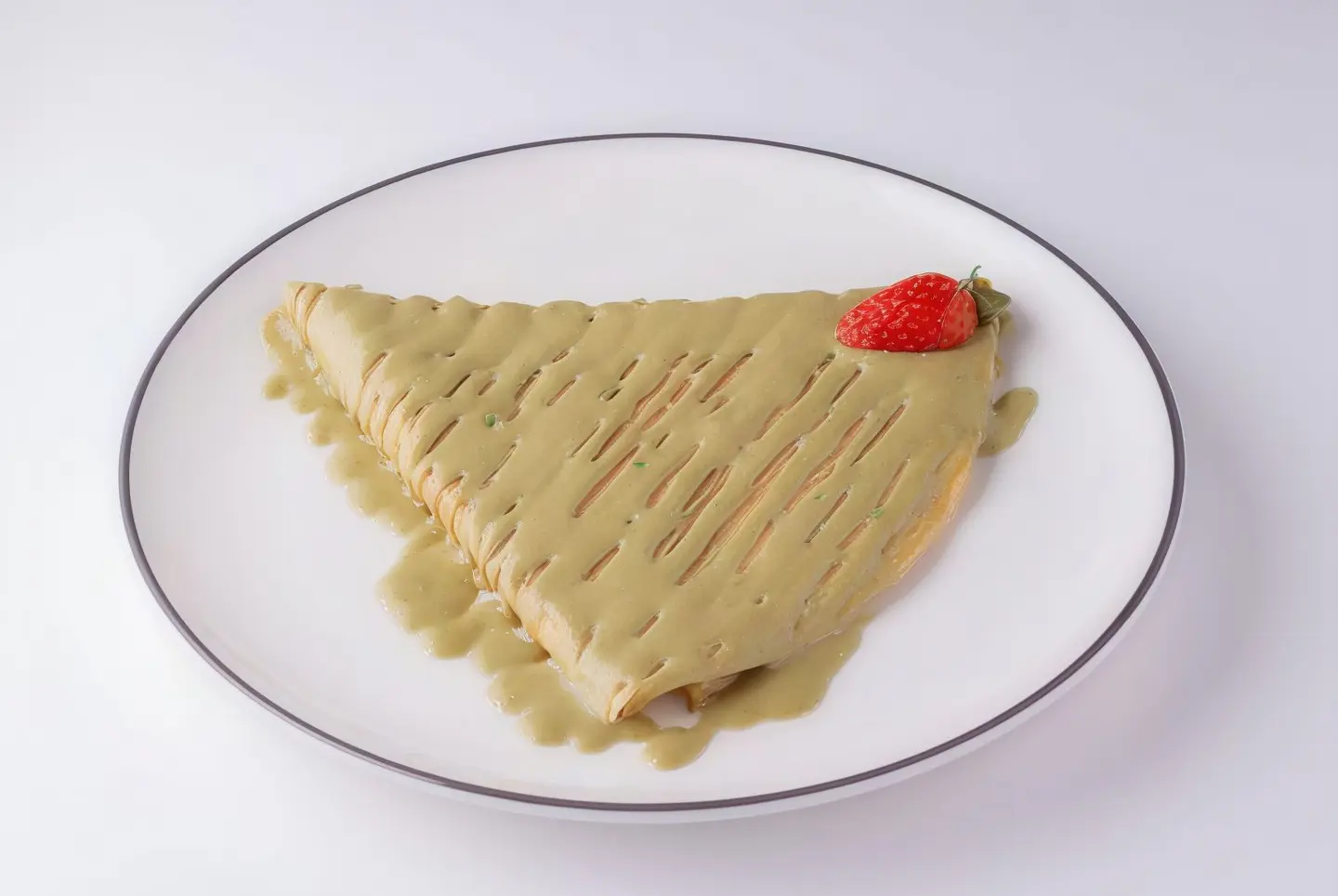 Pistachio Triangle Crepe