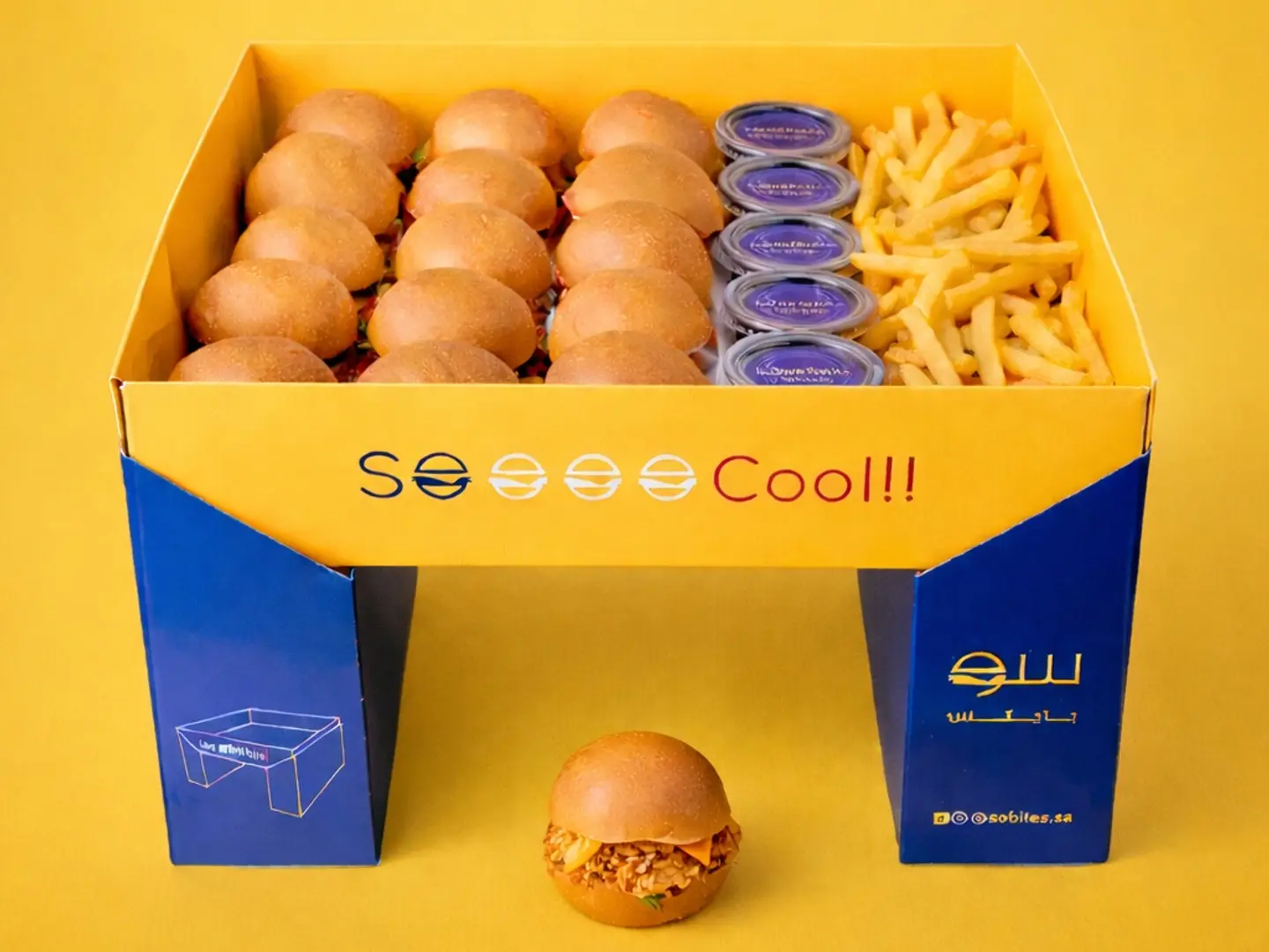 سو تشيكن سلايدرز١٥ حبه مع بطاطس