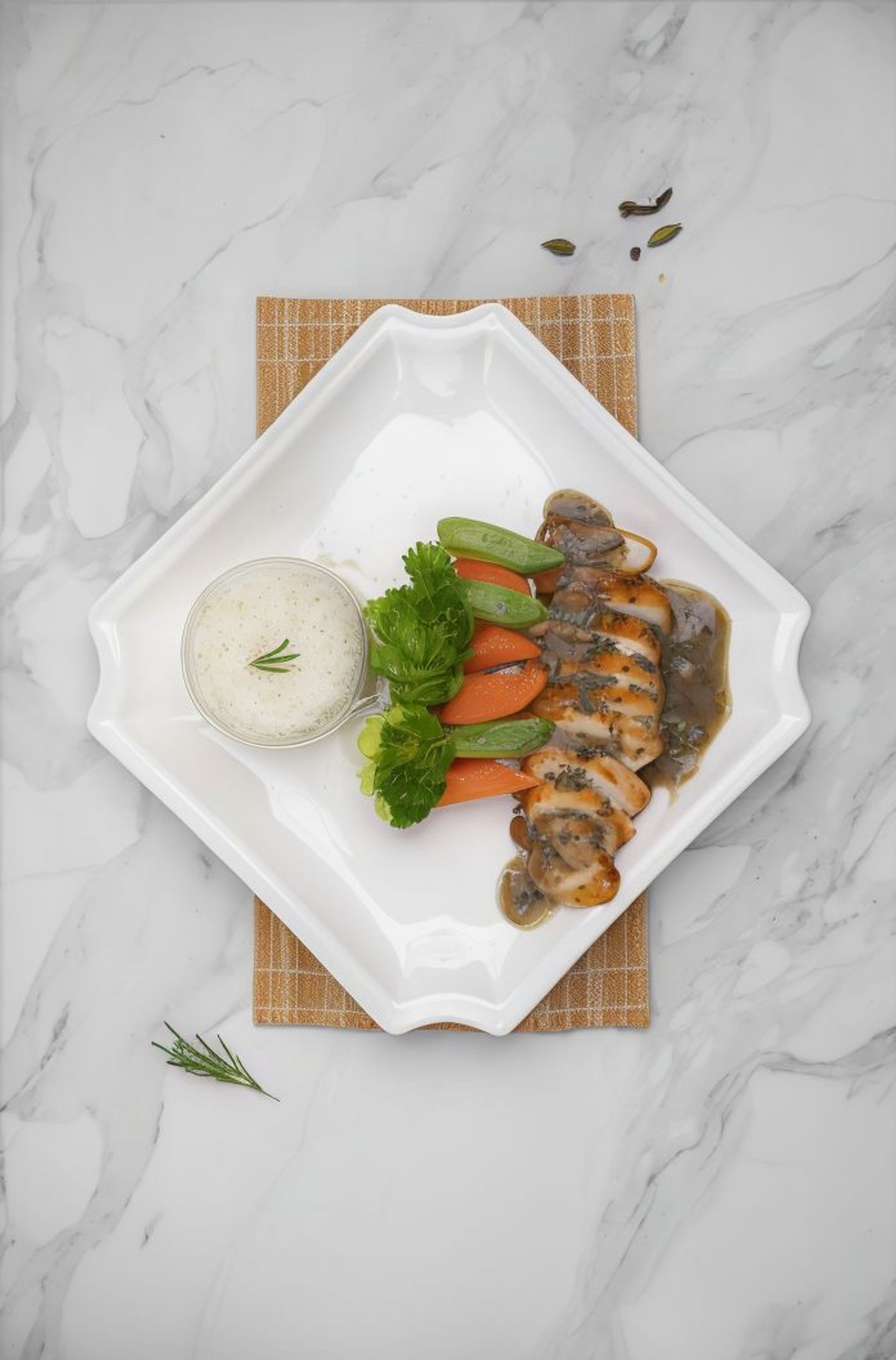 دجاج بأعشاب الزعتر