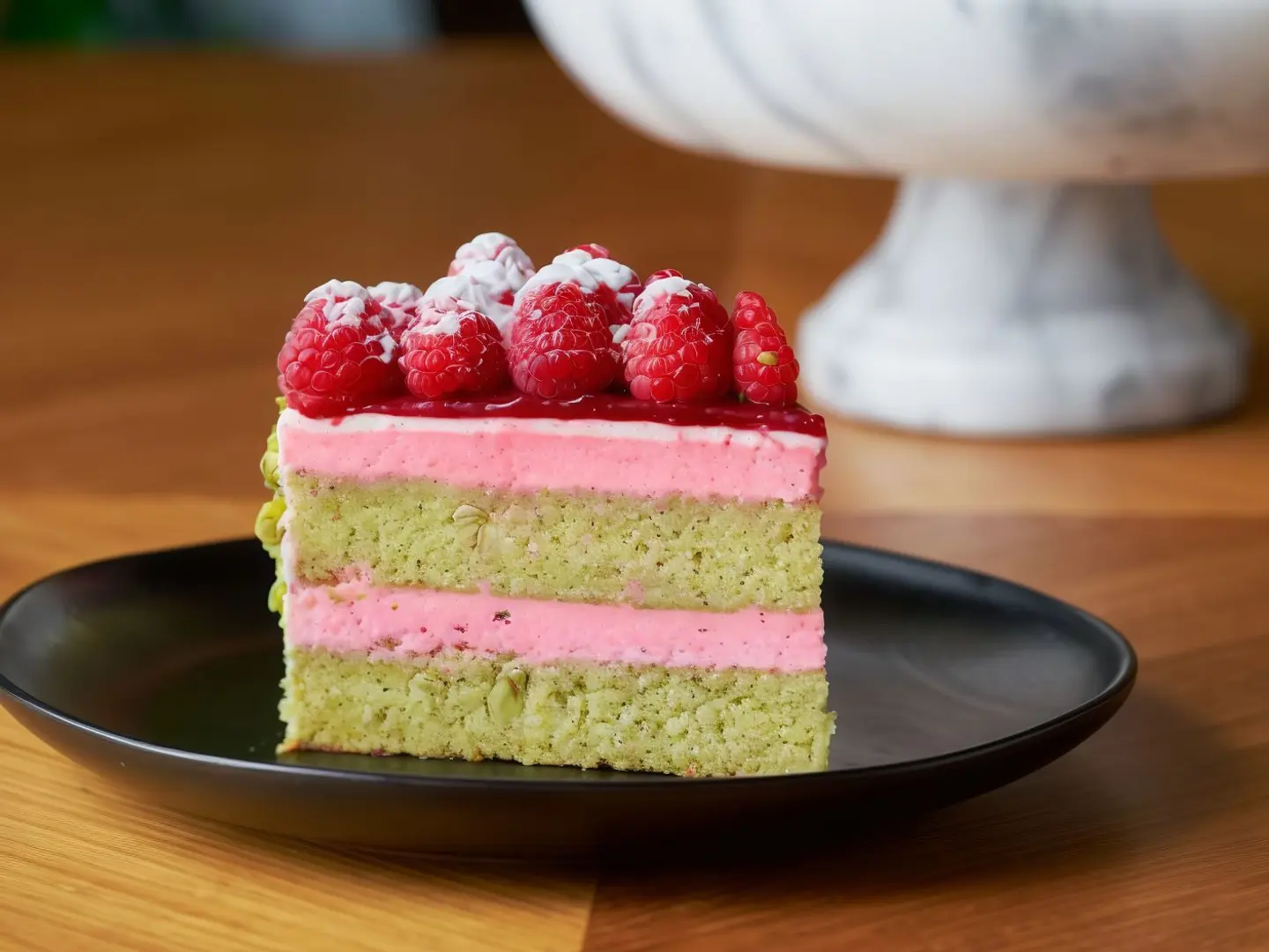 Pistachio & Raspberry Cake