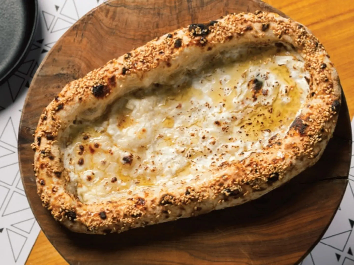 Feta Cheese And Honey Flat Bread