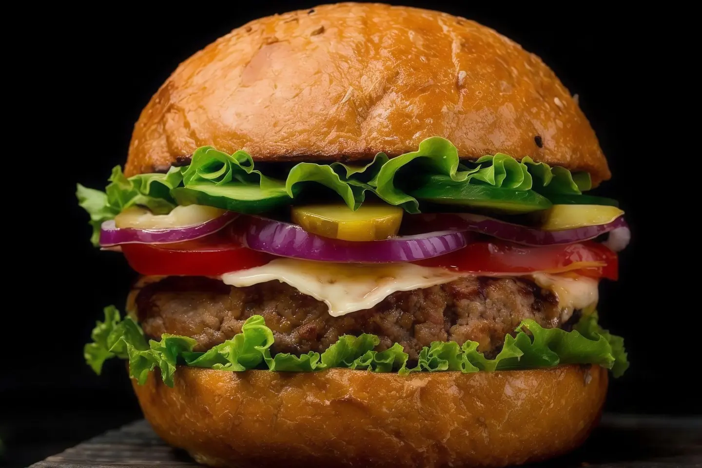 وجبة برجر لحم