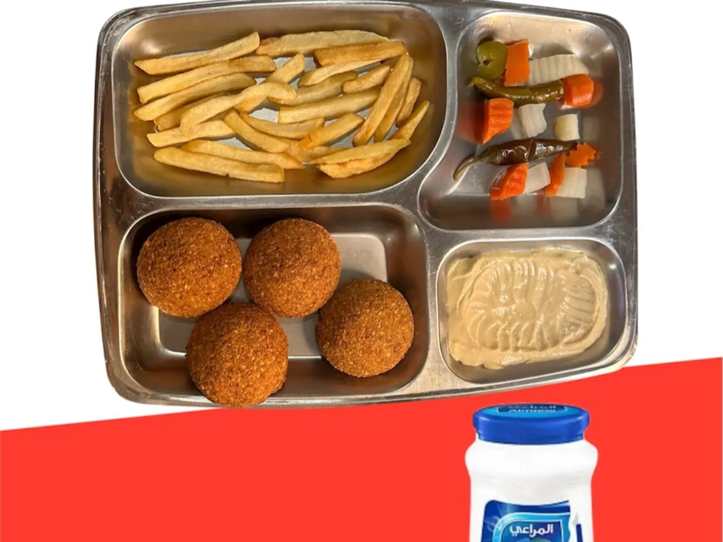 صحن فلافل محشي جبنه