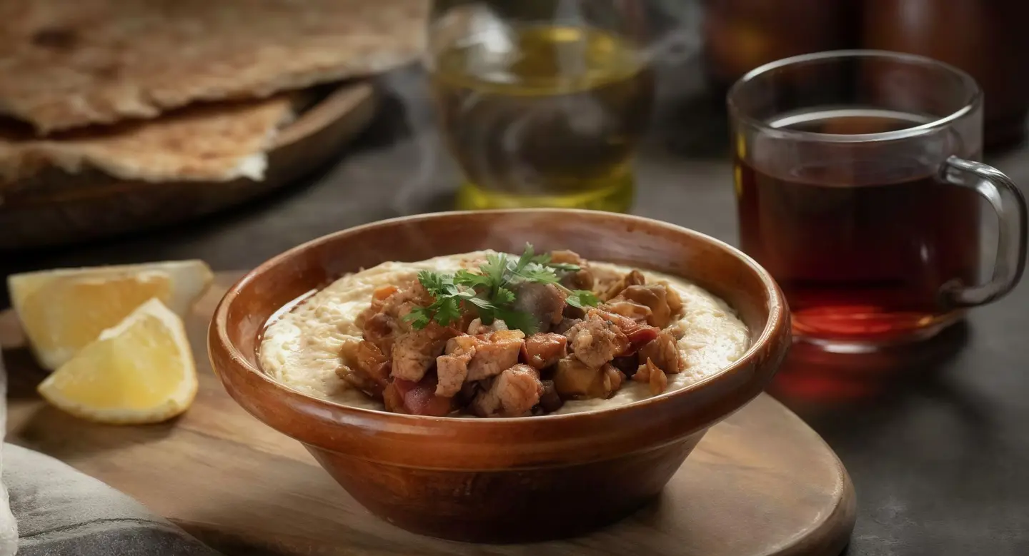 Hummus With Meat Plate