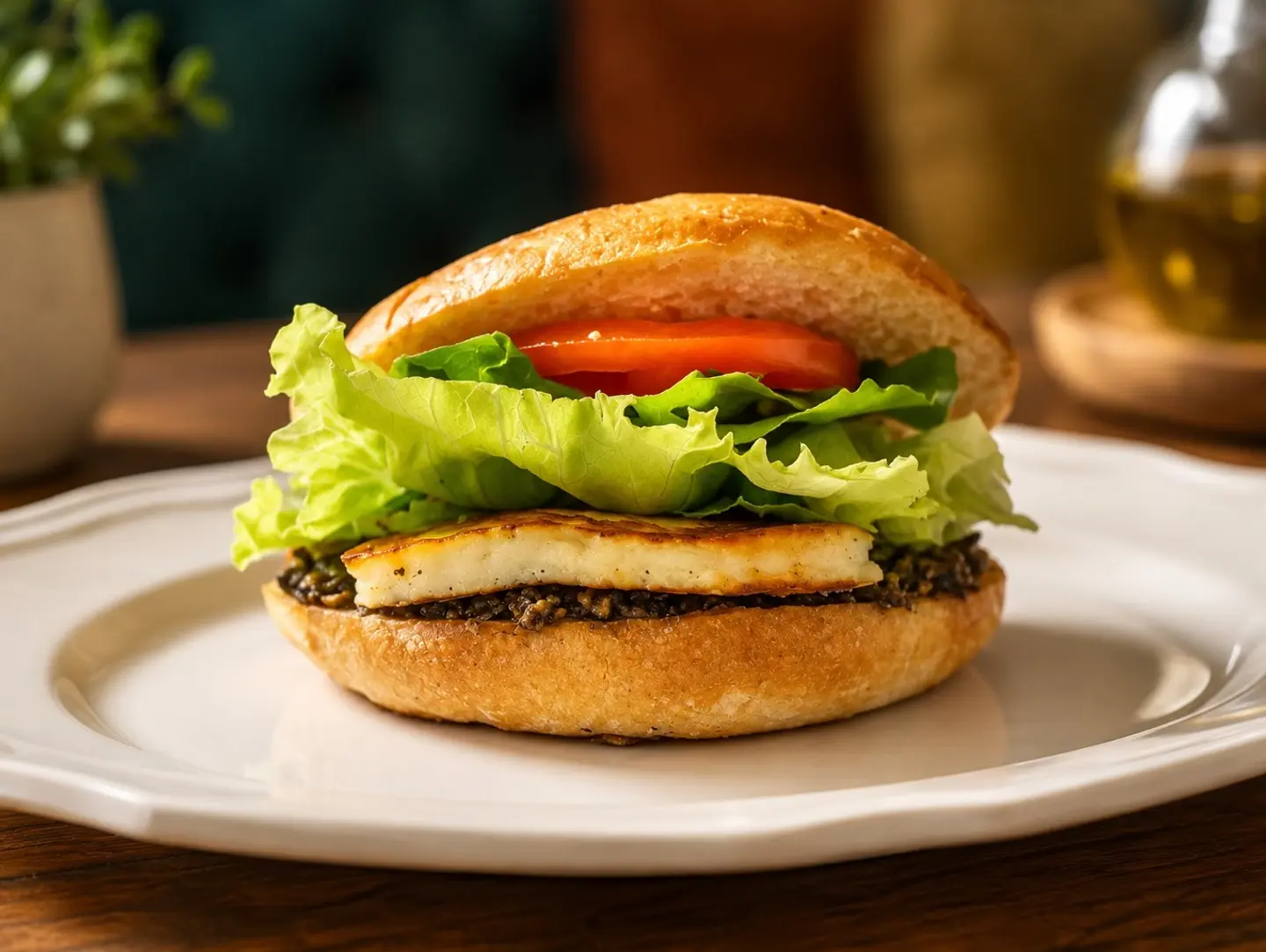 Grilled Halloumi With Tapenade