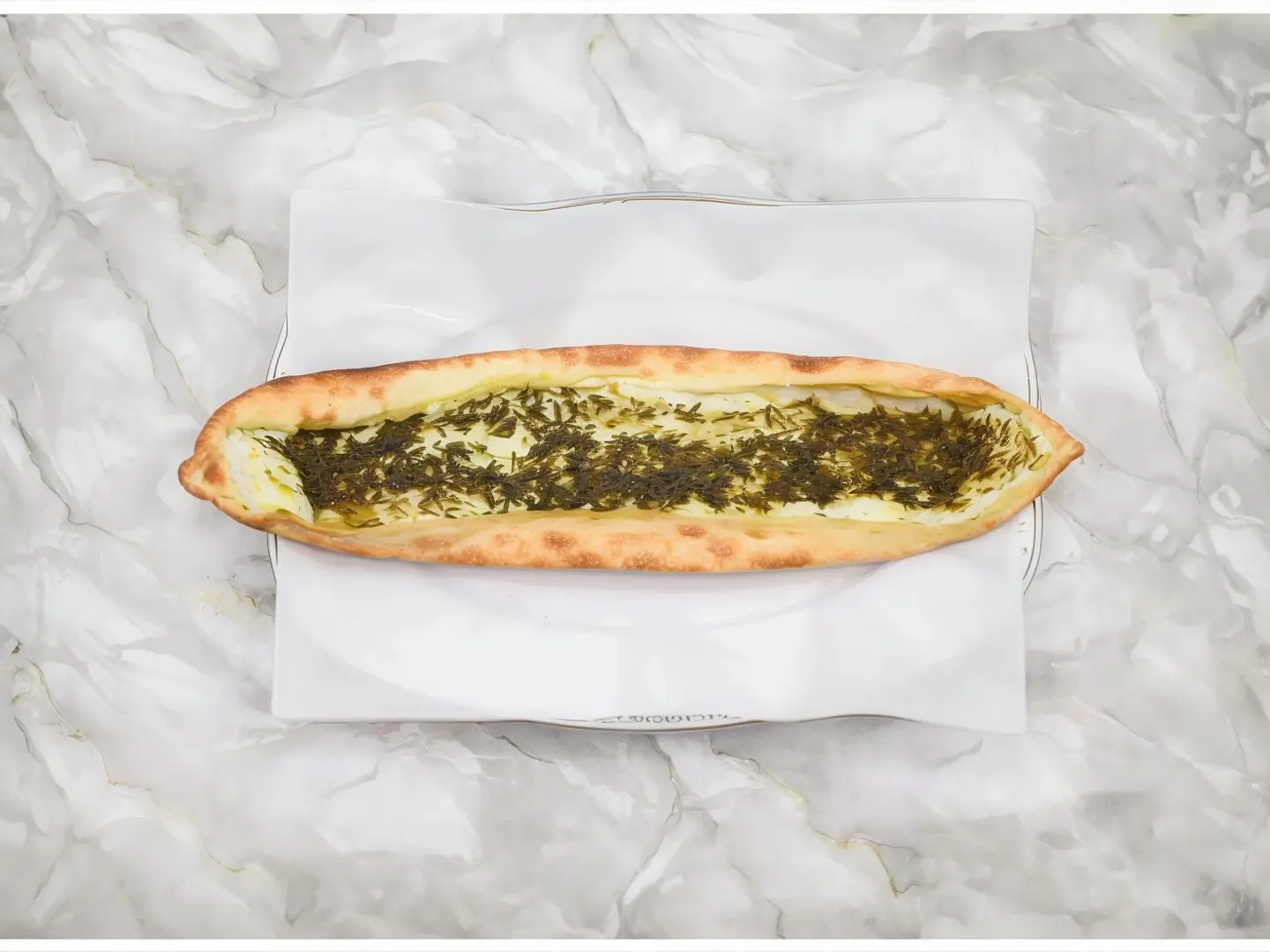 فطيرة لبنة وزعتر