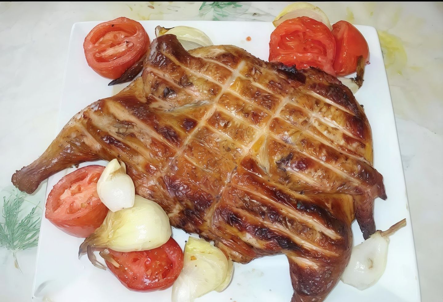 Plain Whole Chicken On Charcoal - Large