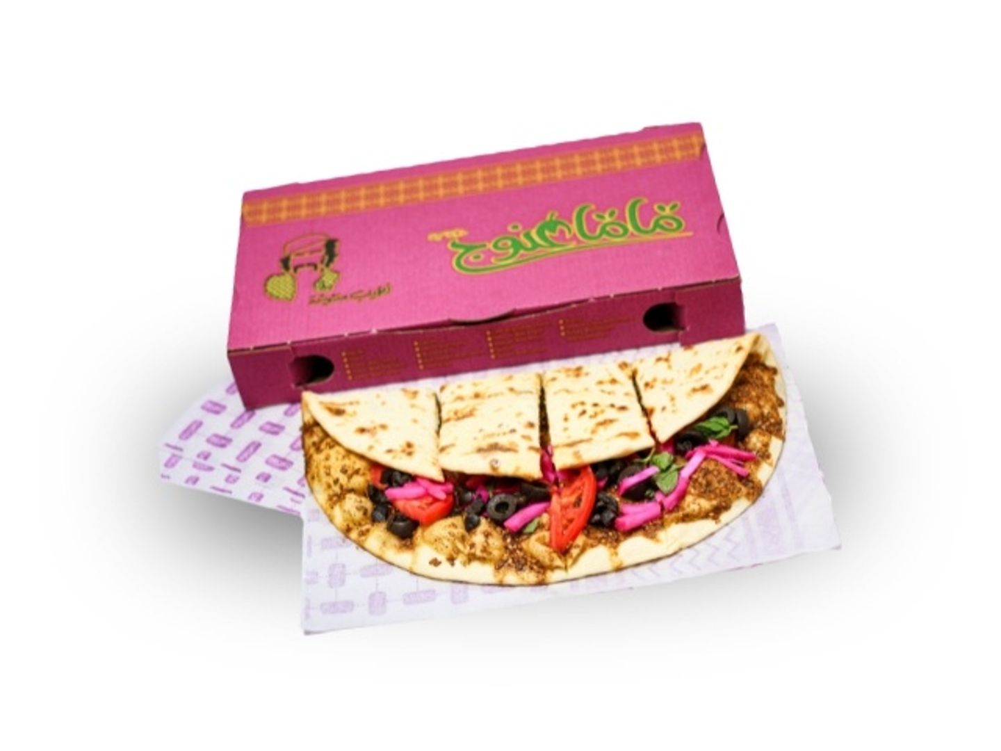 منقوشة زعتر بالخضرة