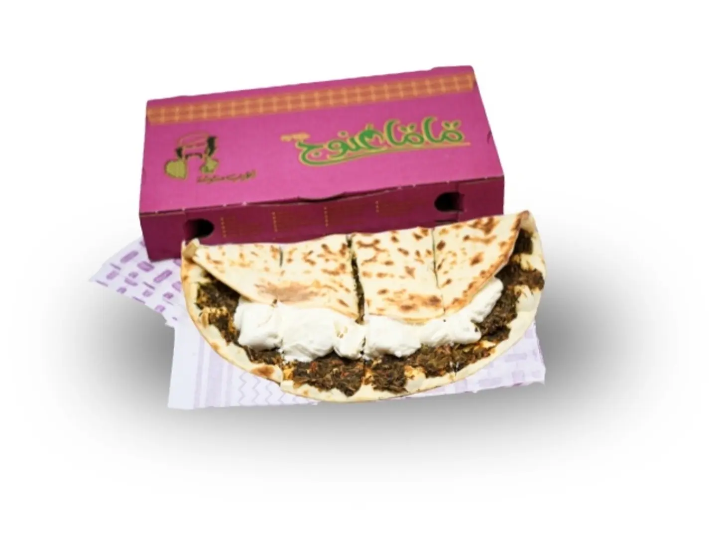 Spinach With Labneh Manoushe