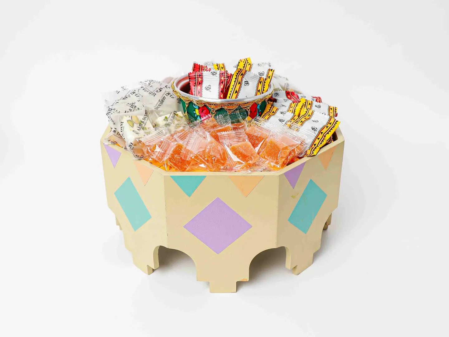 Gargeean Beige Geometric Tray