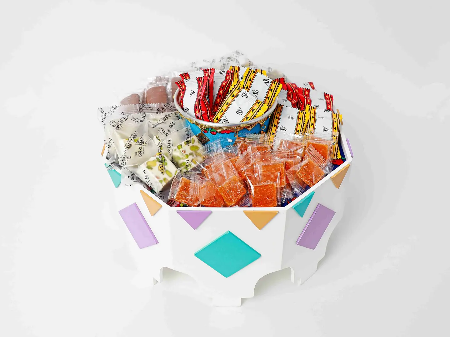 Gargeean White Geometric Tray