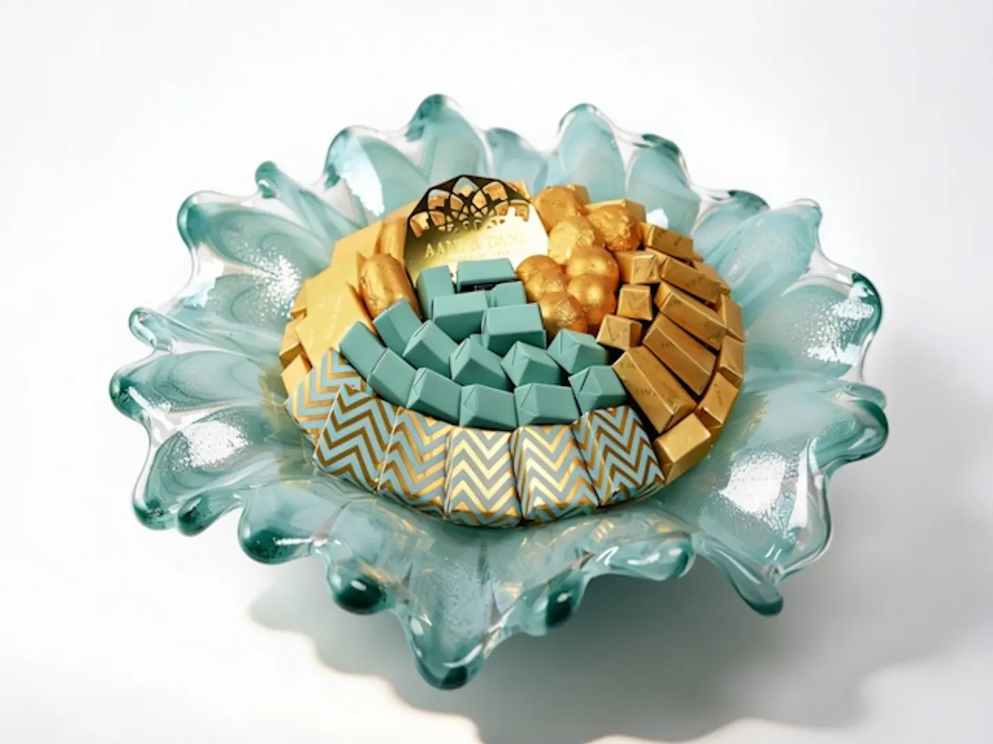 Tammaro Glass Vase H 8 Gold