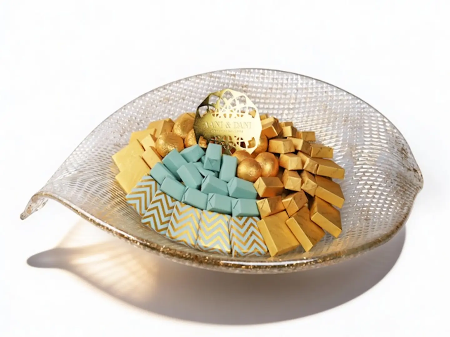 Tammaro Glass Vase D 4 Gold