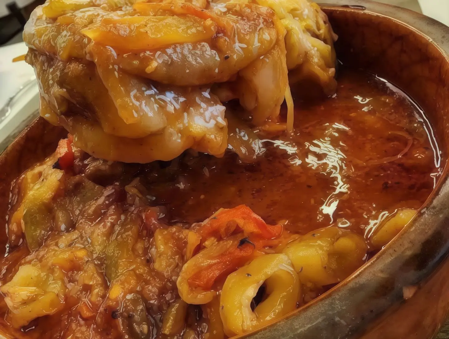 طاجـن كوارع مـع أرز وخضار