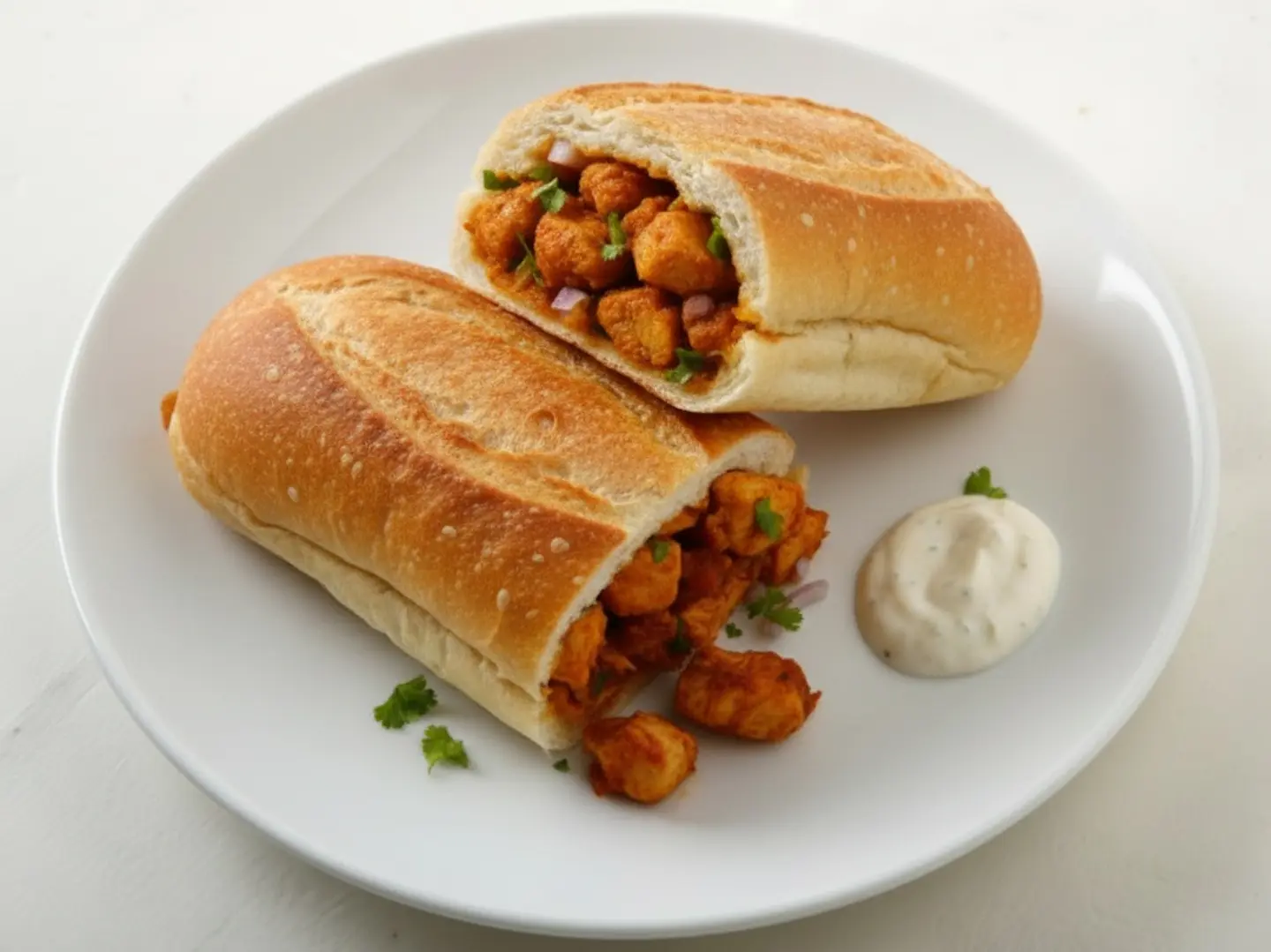 ساندوتش دجاج سبايسي بخبز الصامولي