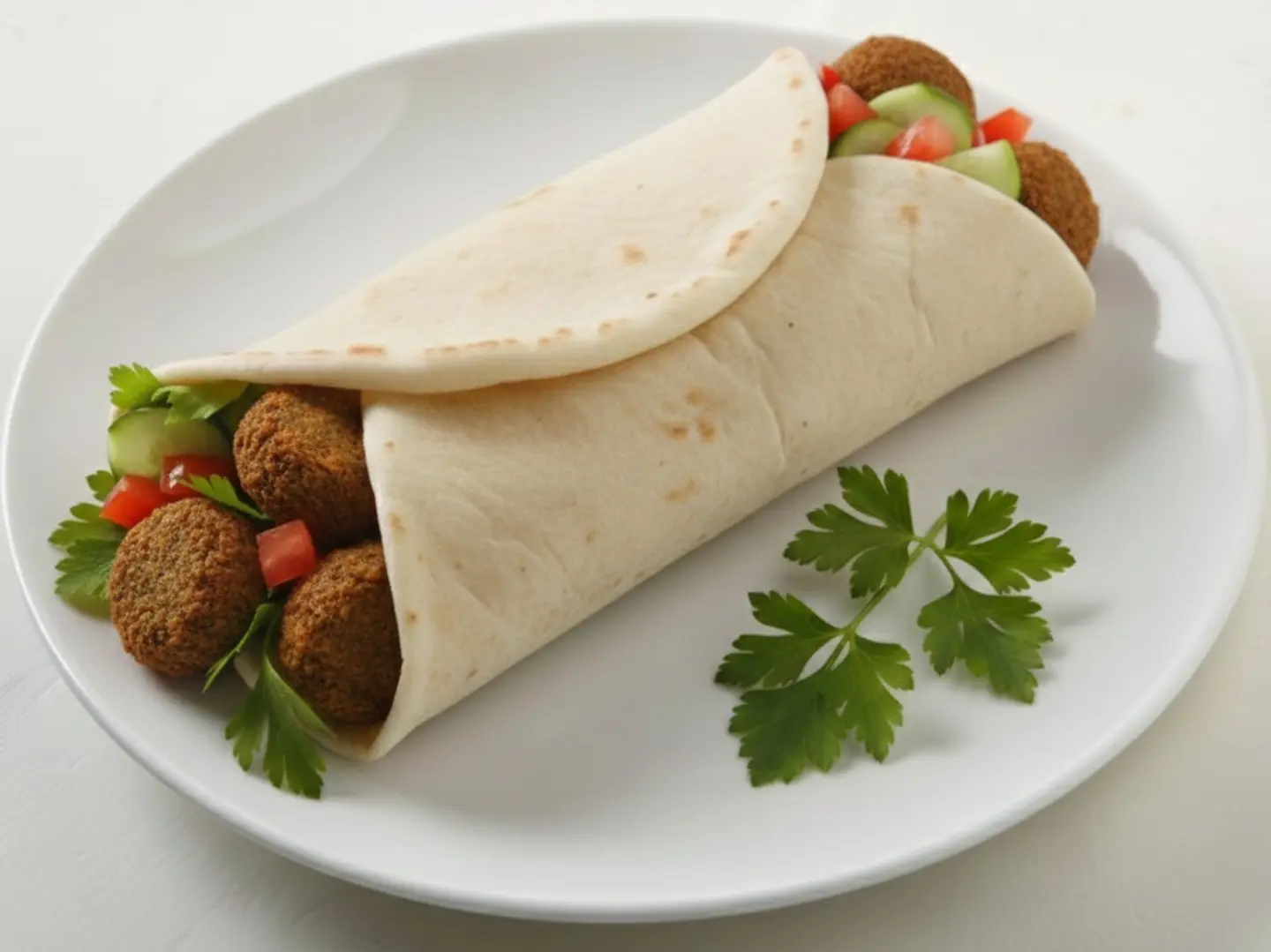 ساندوتش فلافل بالخبز العادي