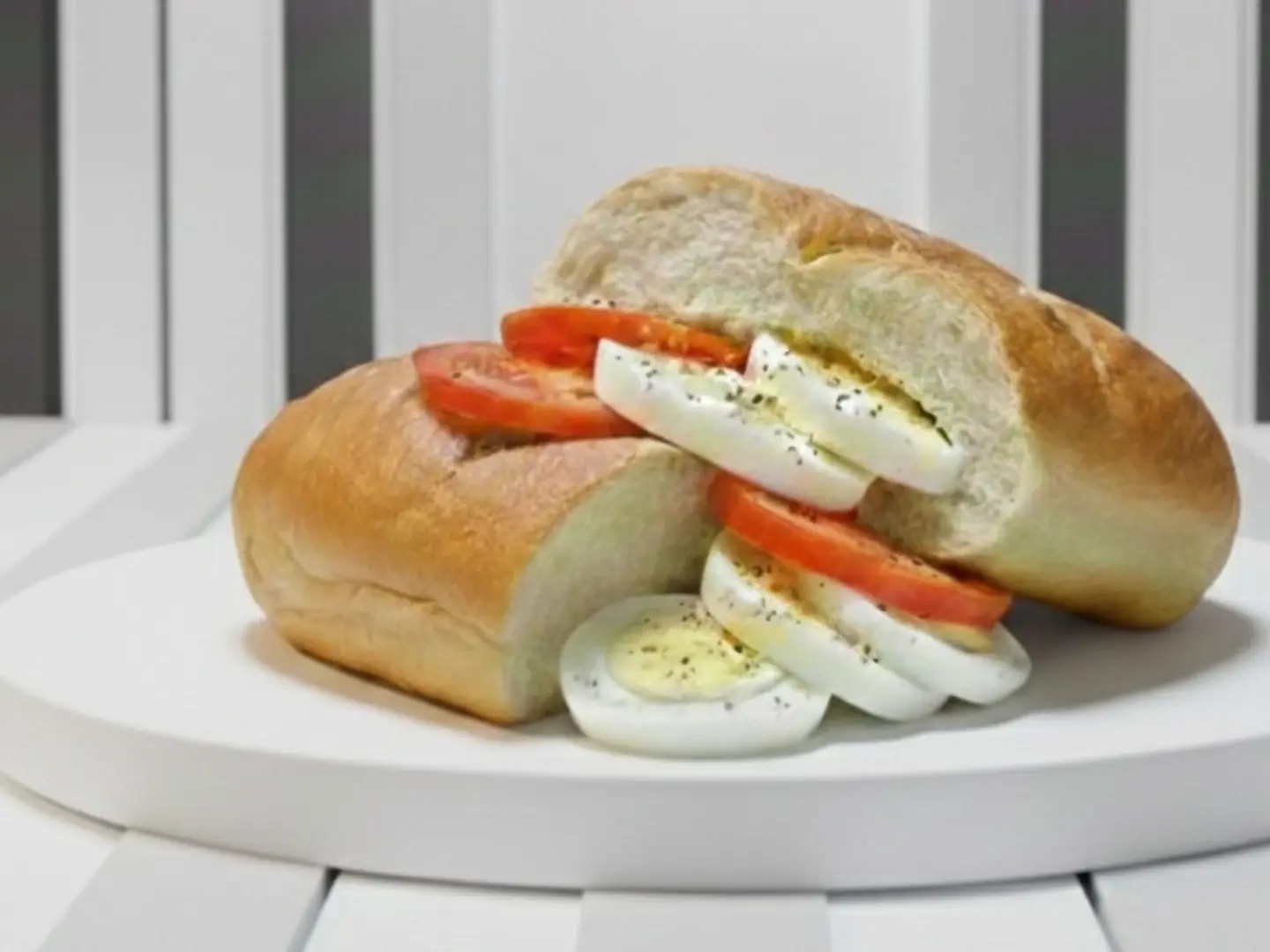 ساندوتش بيض مسلوق بخبز الصامولي