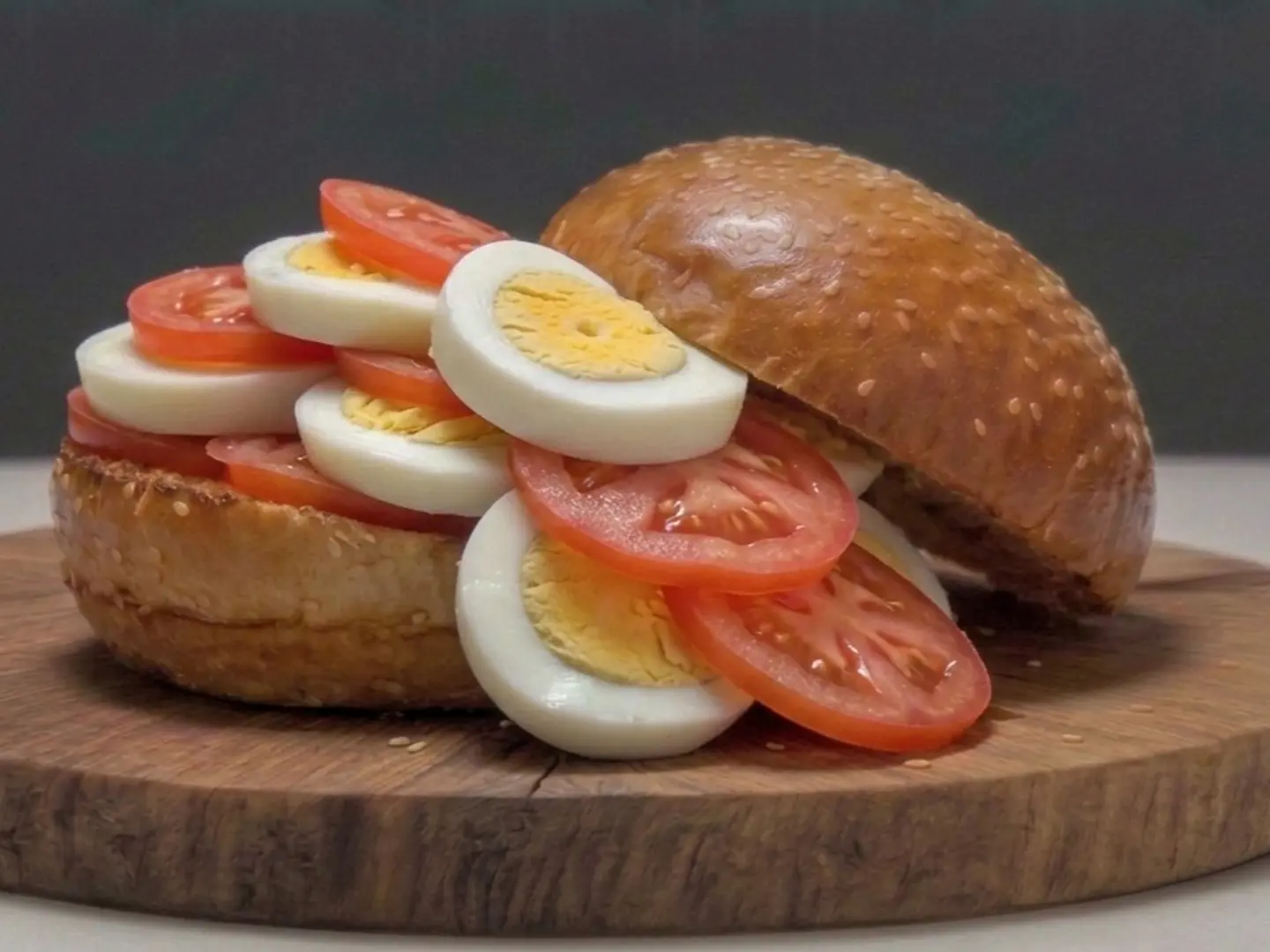 برجر-بيض مسلوق