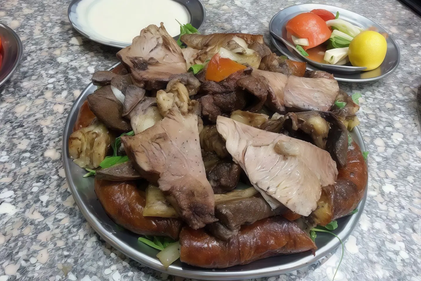 طبق مشكل سمين طازج مخصوص كبير