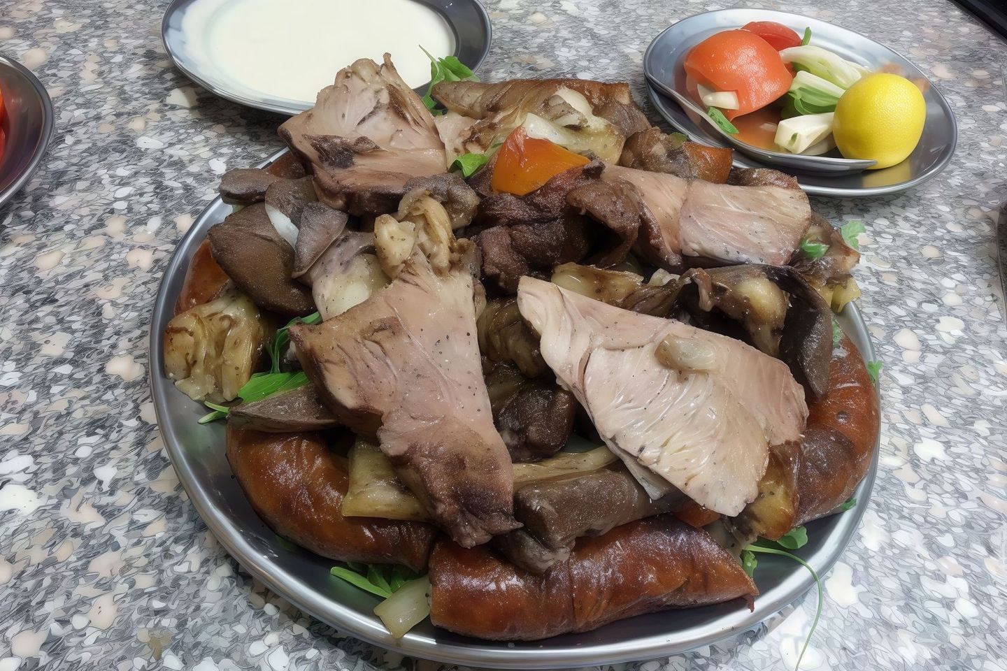 طبق مشكل سمين طازج مخصوص كبير