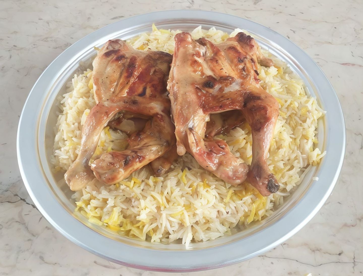 دجاج مظبي عالفحم  - حبة دجاج كاملة