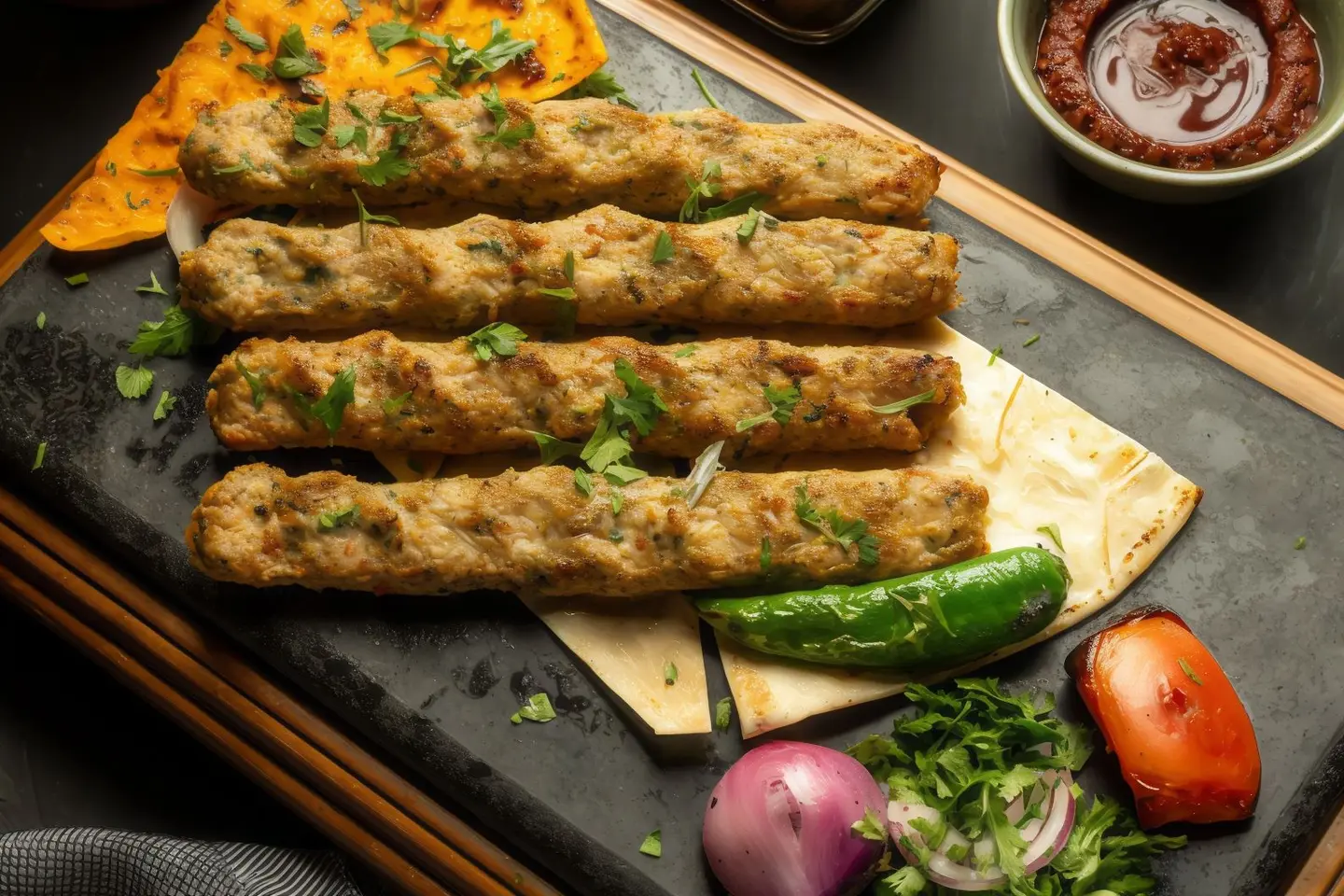 كباب دجاج بالجرجير