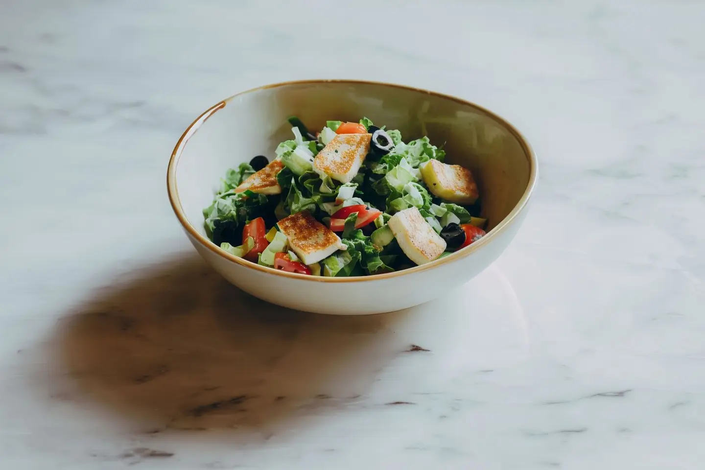 سلطة الجبنة المشوية