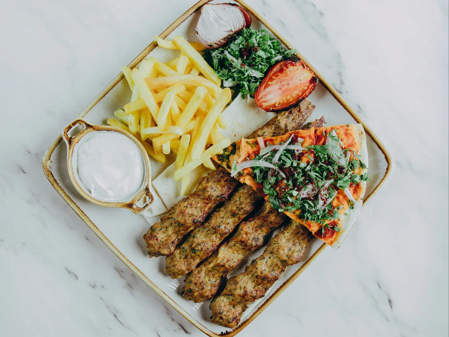 كباب دجاج بالجرجير