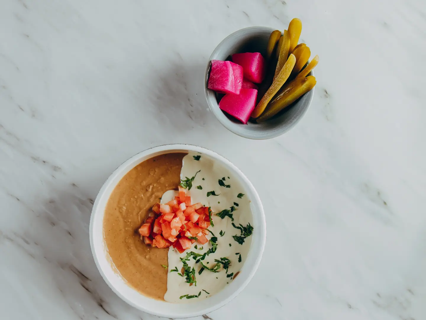 فول مهروس مع زيت الزيتون