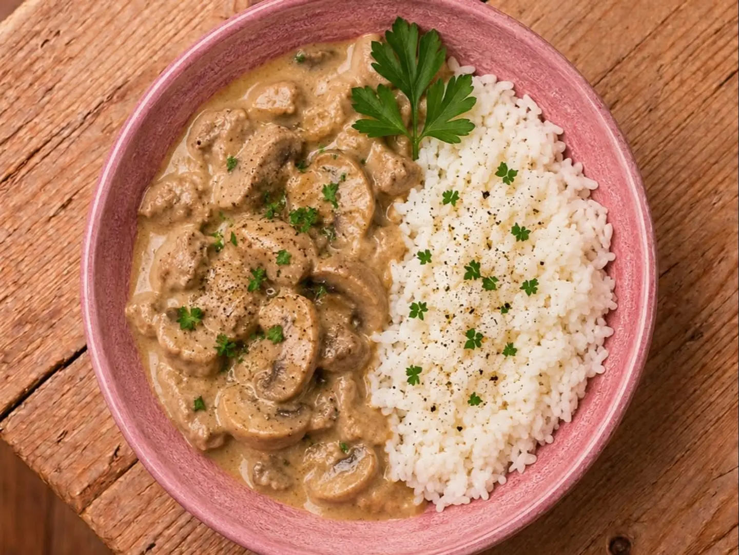Chicken Stroganoff With Rice