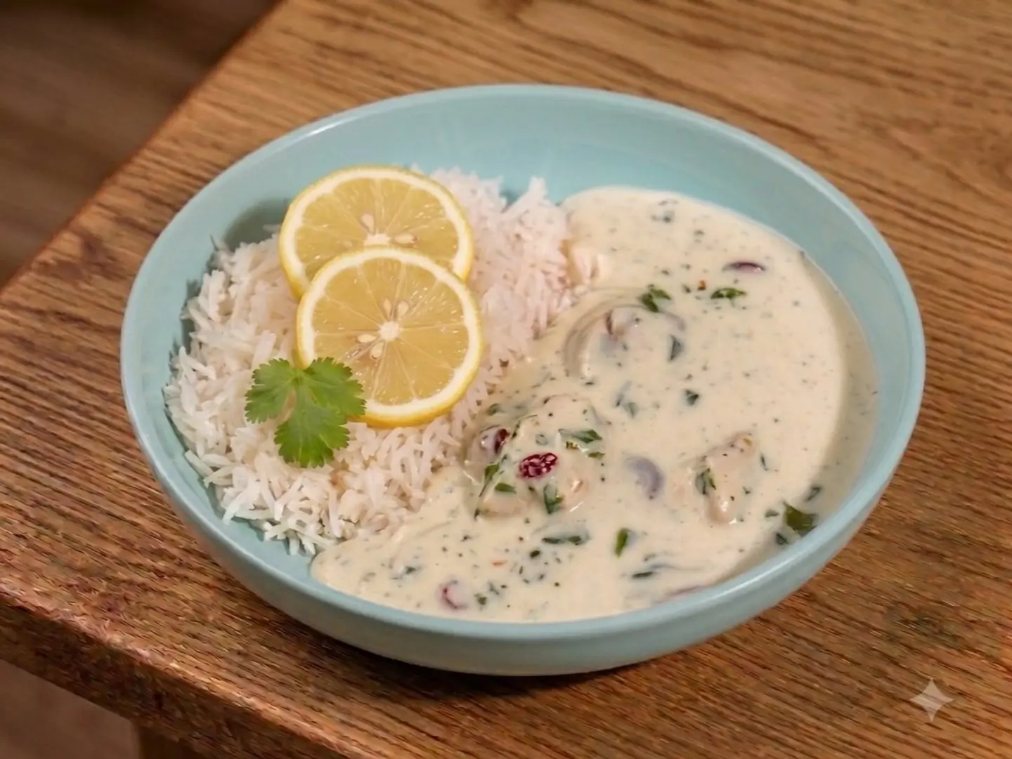 Chicken Spinach Sauce With Rice