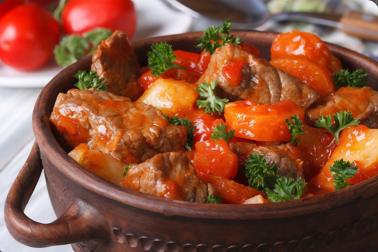 لحم بالطماطم