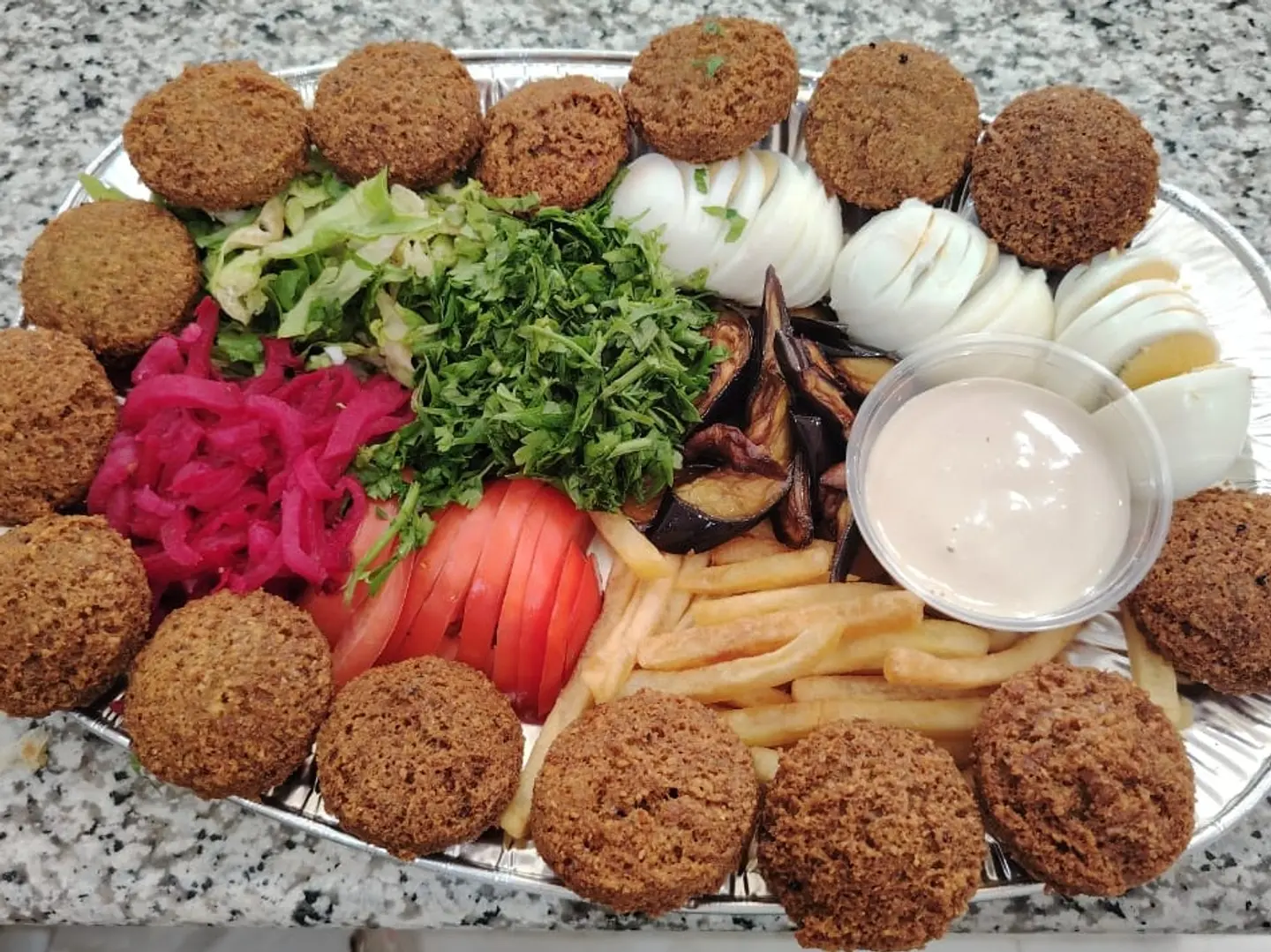 صحن فلافل صغير