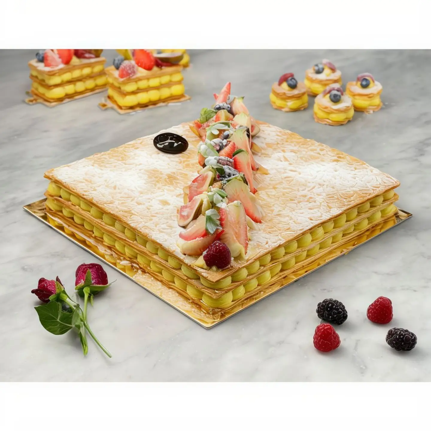 Mille Feuillet Fruits 20*20 Cm
