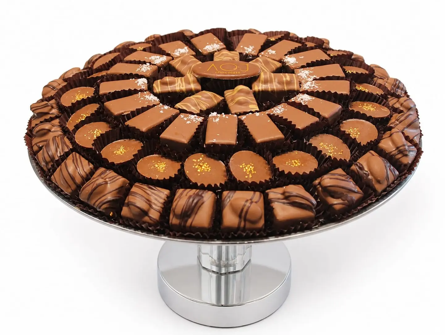 A Tray Of Assorted Chocolates