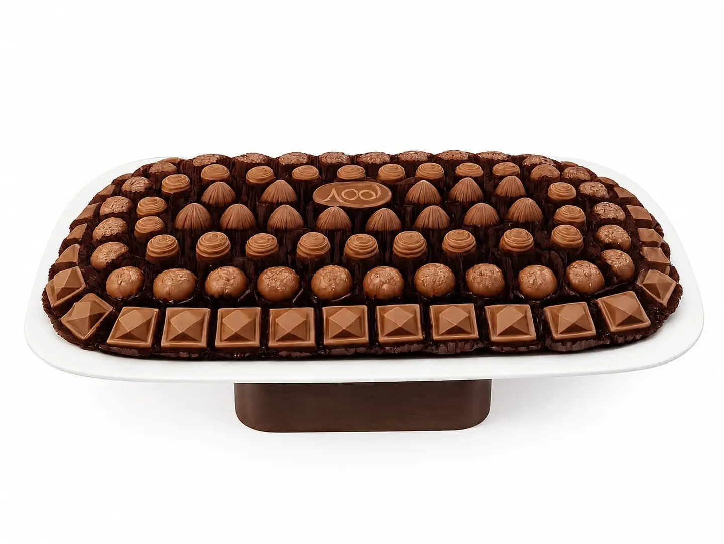 Wooden Silver Chocolate Tray