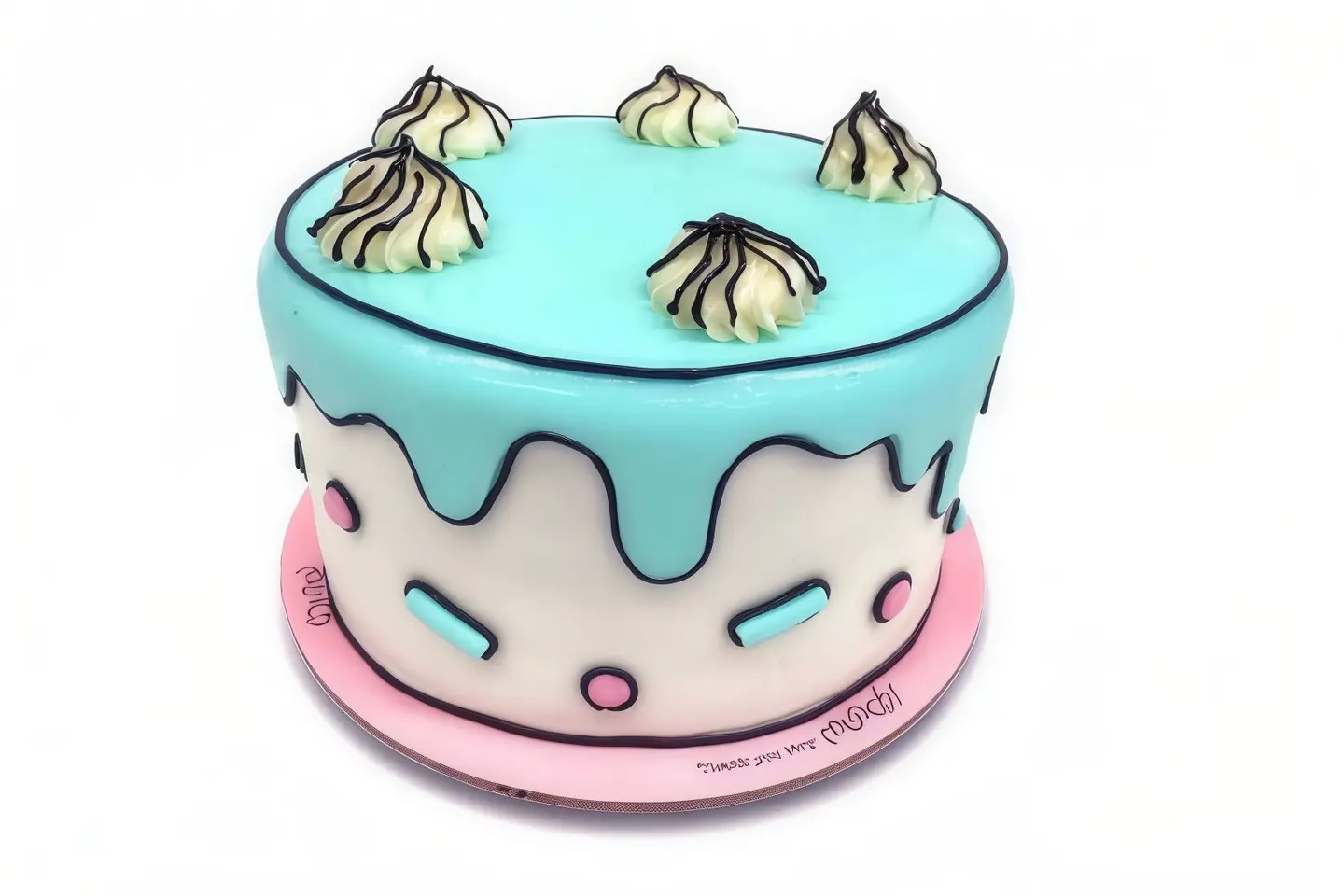 Comic Cake Blue   Medium