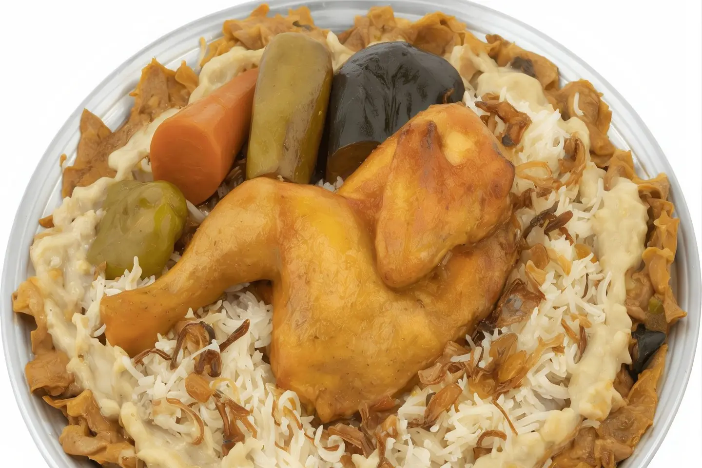 صحن لمة مثلوثة - صحن لمة مثلوثة 3 حبات دجاج