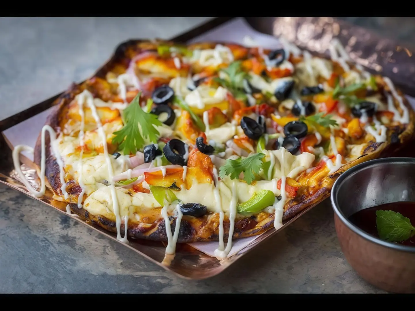 دجاج تكا نان بيتـزا