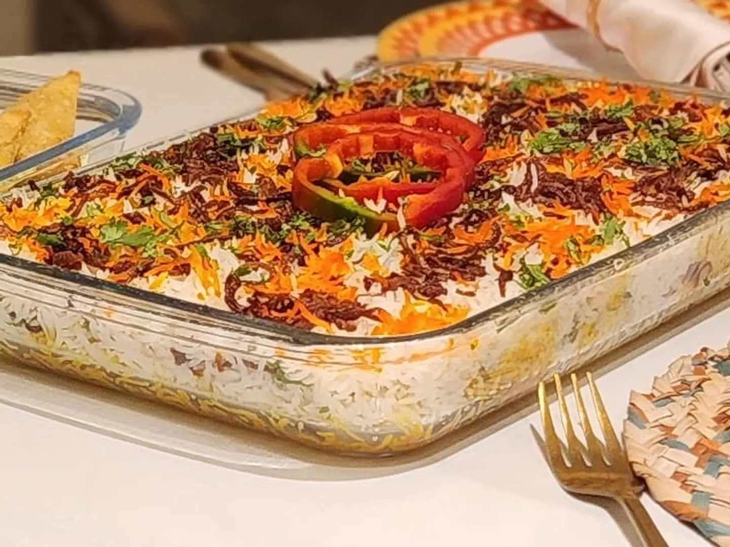 صنية برياني دجاج