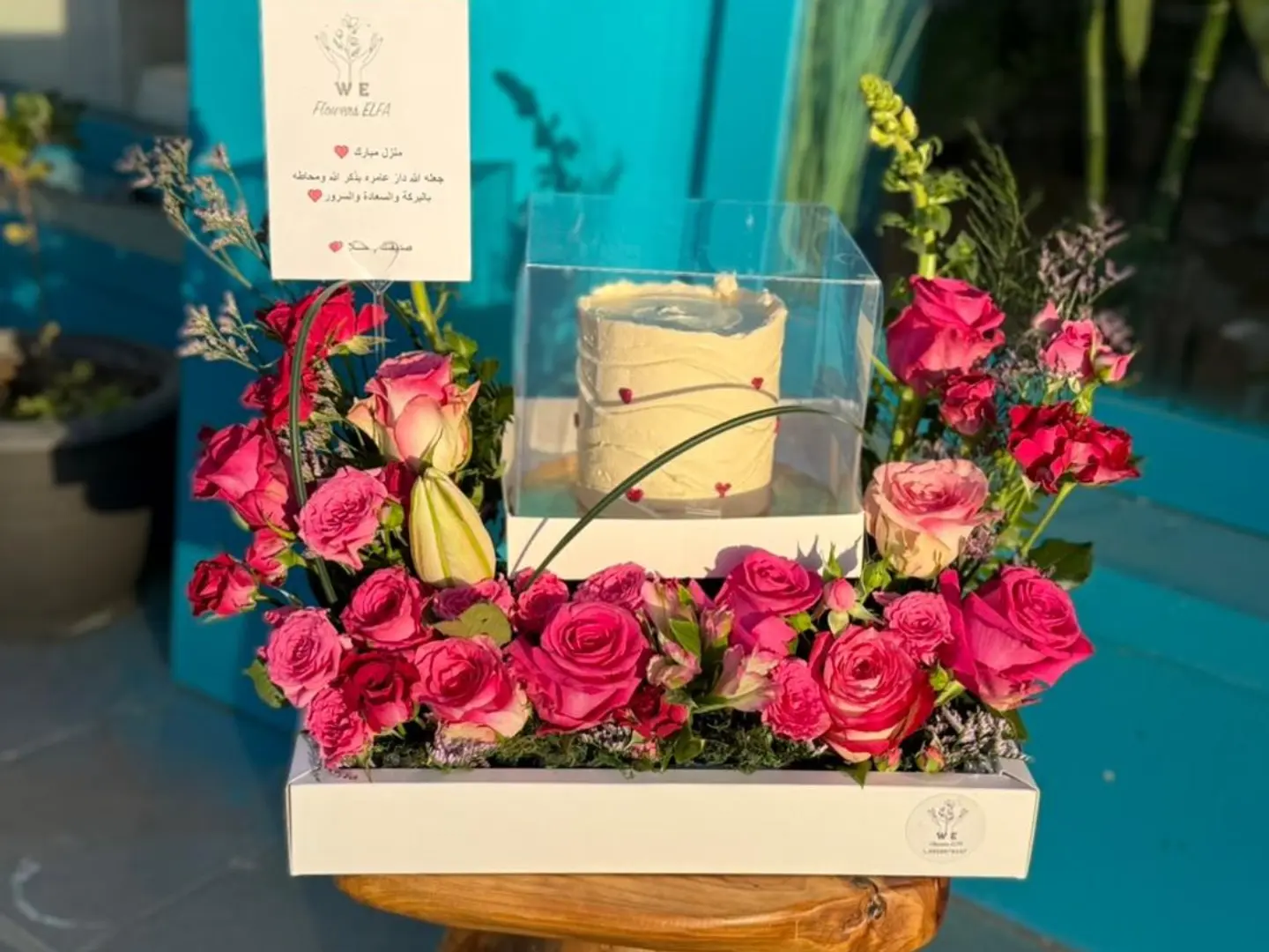 كيك ورد فرش كلاسك