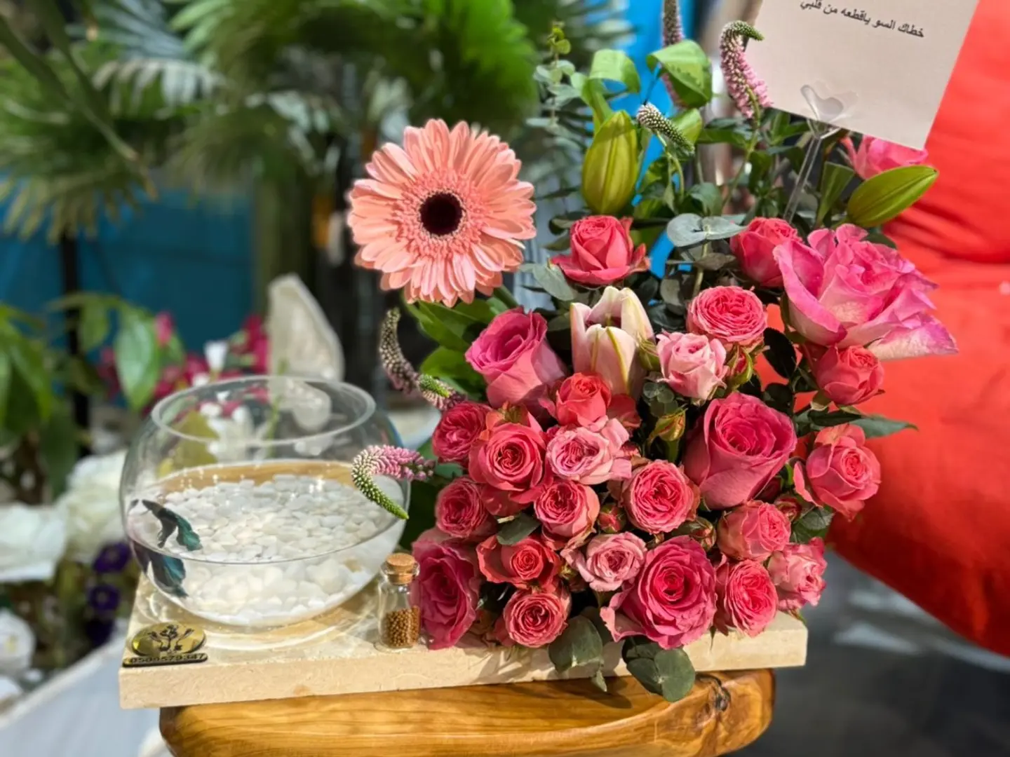 فازه سمك كلاسك وردي1