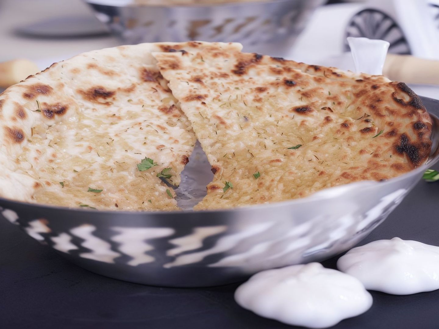 خبز نان بالثوم