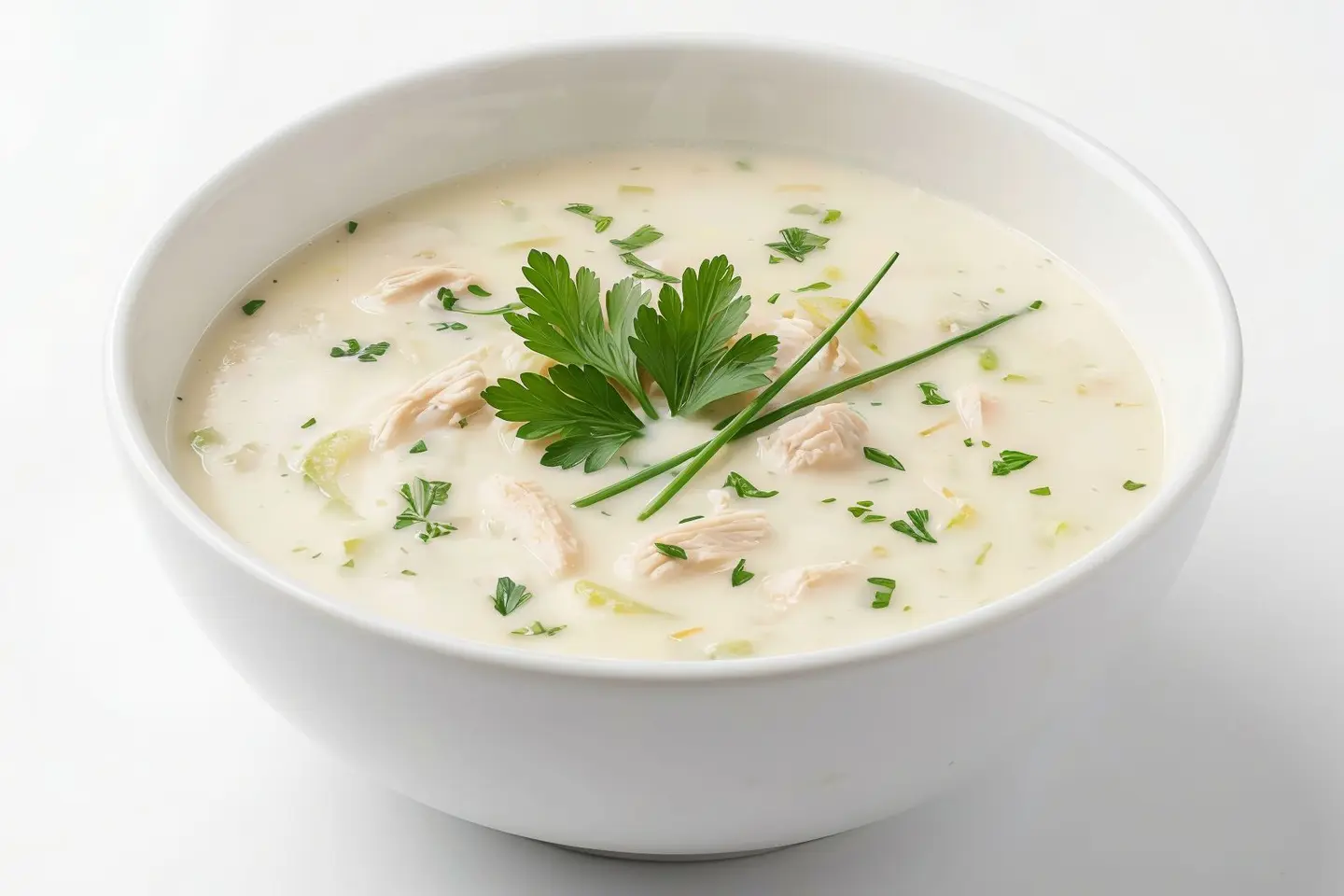 شوربة الدجاج بالكريمة والخضار