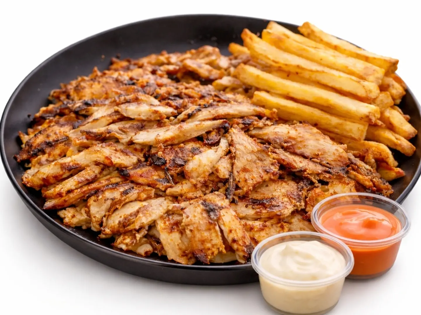 صحن شرائح شاورما كبير