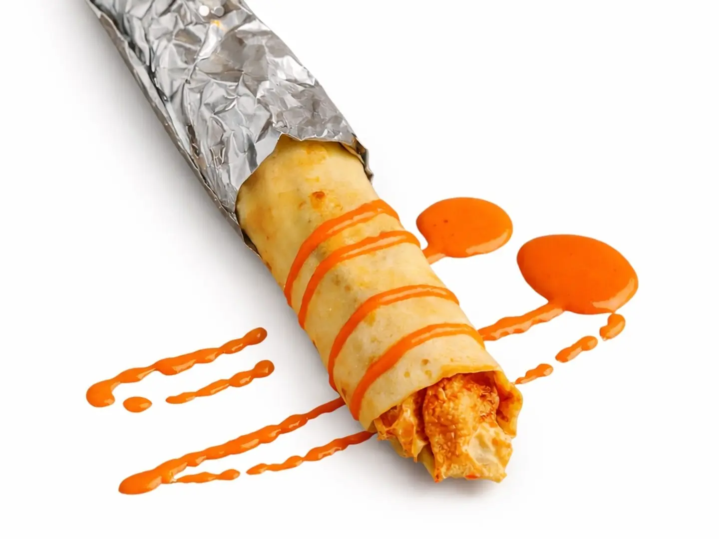 A Small Shawarma With Spicy Cheese