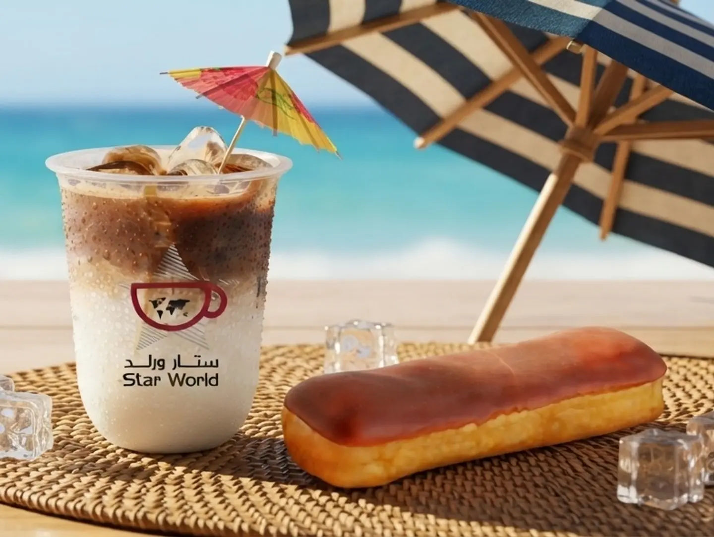 Ice Spanish Latte + Donut