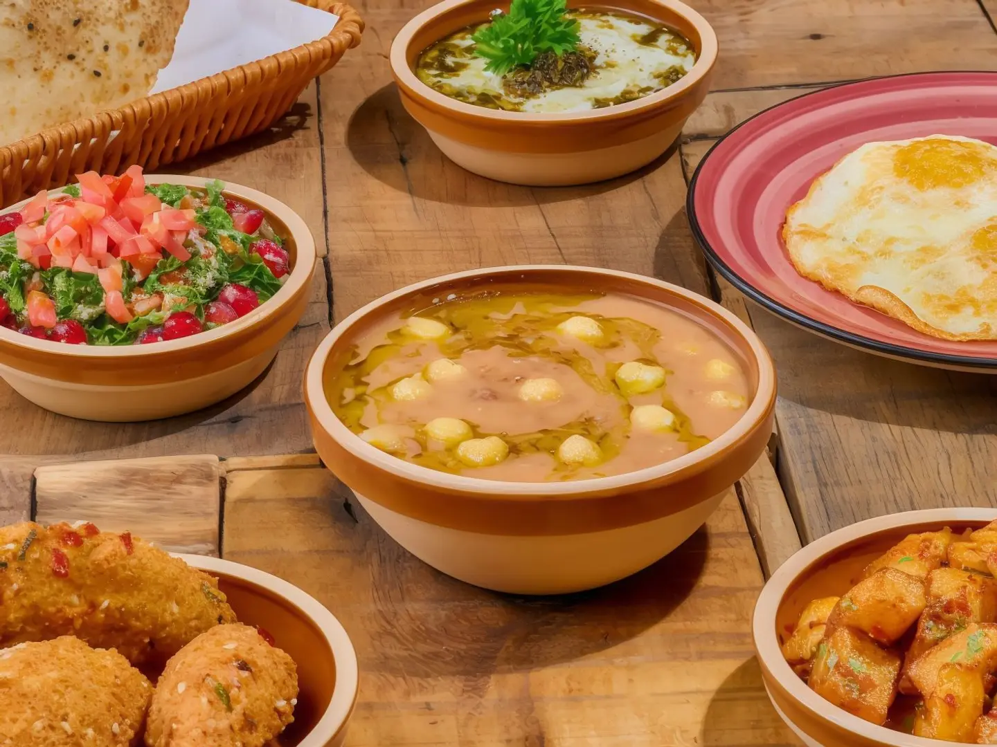 وجبة افطار عربي