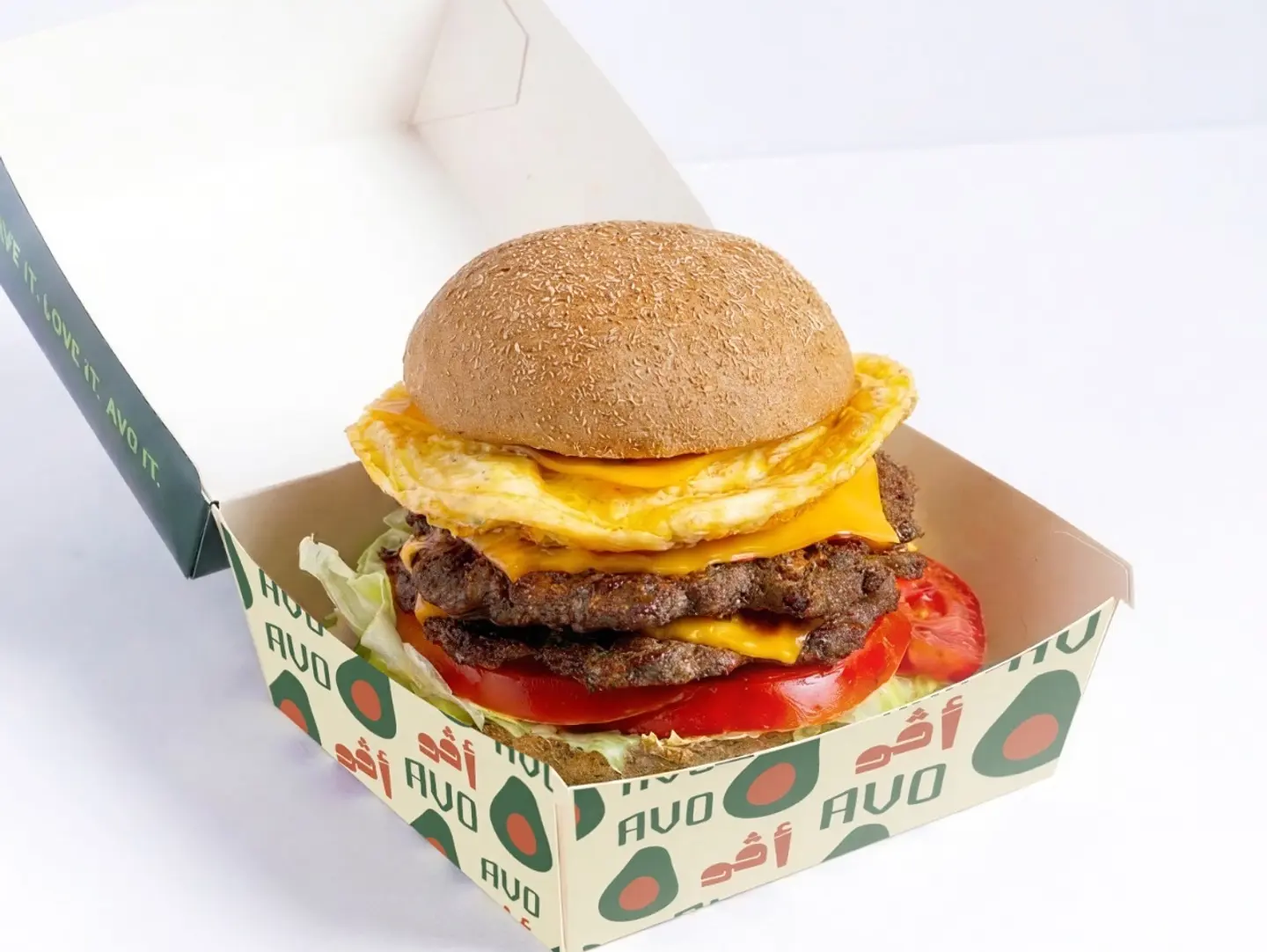 برجر لحم بالبيض